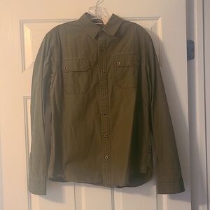 DKNY Olive Green Button-Down